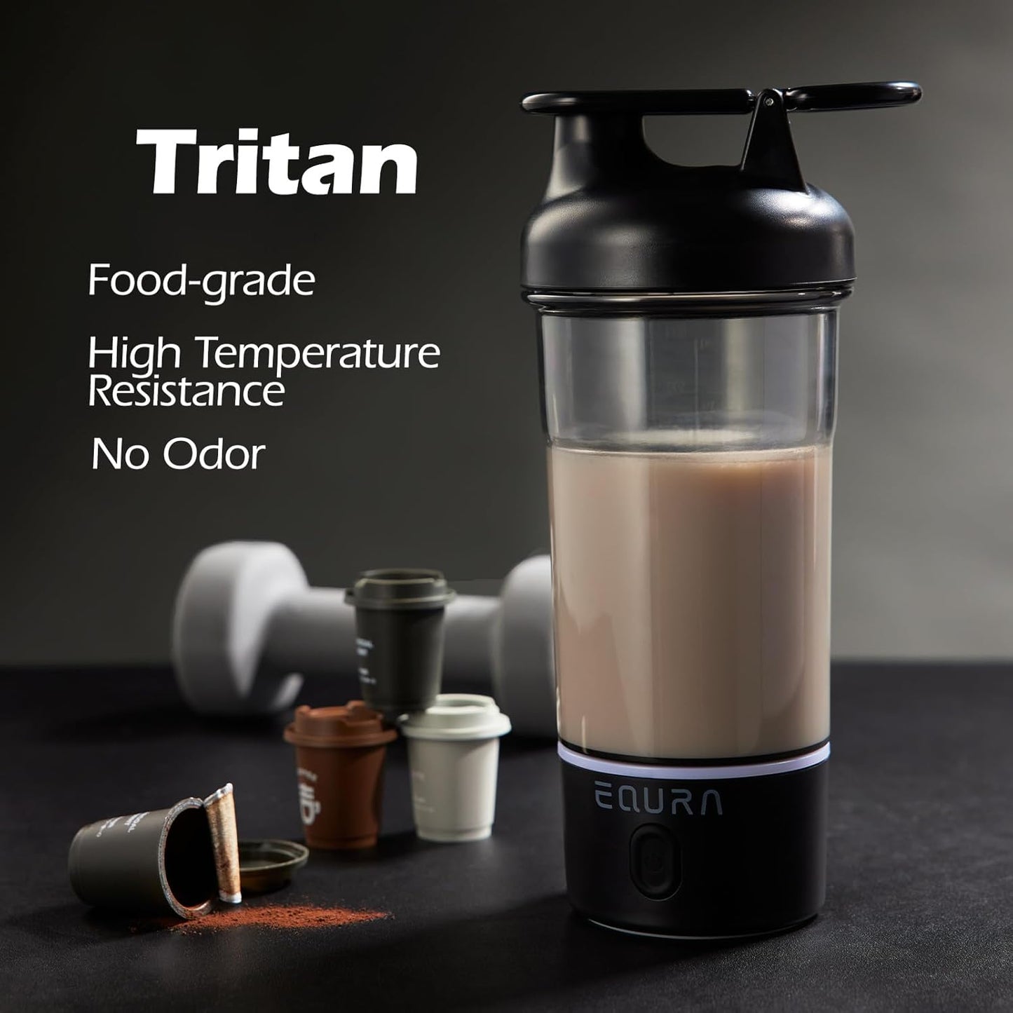 Electric Protein Shaker Bottle, 25.4 Oz Pulse Blender Bottles For Protein Mixes