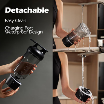 Electric Protein Shaker Bottle, 25.4 Oz Pulse Blender Bottles For Protein Mixes